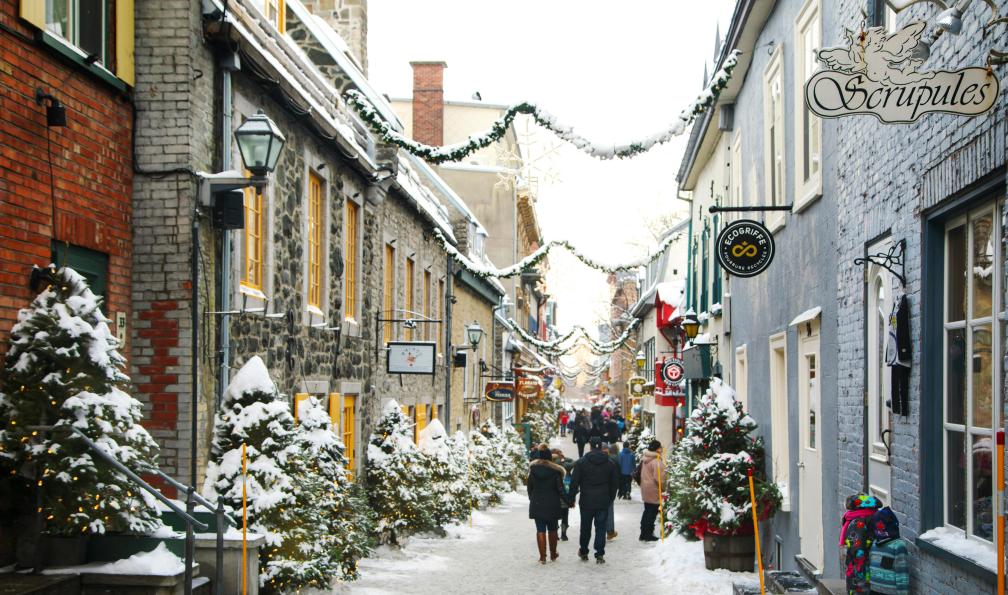 Gretskaia  - Anjelika - Adobe Stock - Rue de Québec sous la neige, Canada - Entre chiens et loups au Québec - 11
