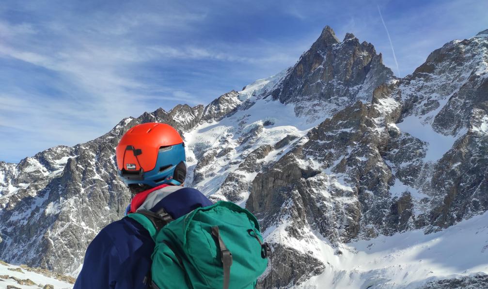 Hauer - Florian - Skieur dans le vallon de la Meije, face à la Meije, Ecrions, Alpes, France - La Grave et vallons sauvages des Écrins - 1
