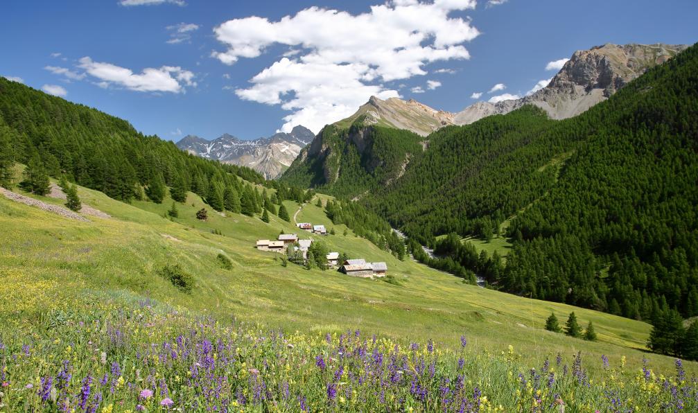 Christophe Cappelli - stock.adobe.com - Le hameau des Chalmettes, situé au-dessus du village de Ceillac, le long de la vallée de Cristillan, Parc Naturel Régional du Queyras, Alpes du Sud, France - Le tour du Queyras classique en 6 jours - 6