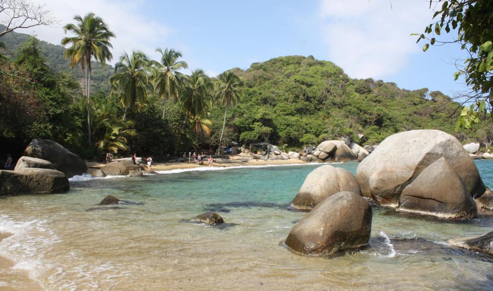 Plage, piscine naturelle, parc national naturel de Tayrona, Colombie. - Des Andes aux Caraïbes - 5