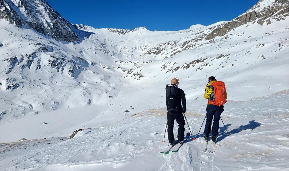 Pellequier - Lucie - Skieurs au Fond d'Aussois dans les Alpes Maurienne en France. - Les 3000 de haute Maurienne à skis - 8