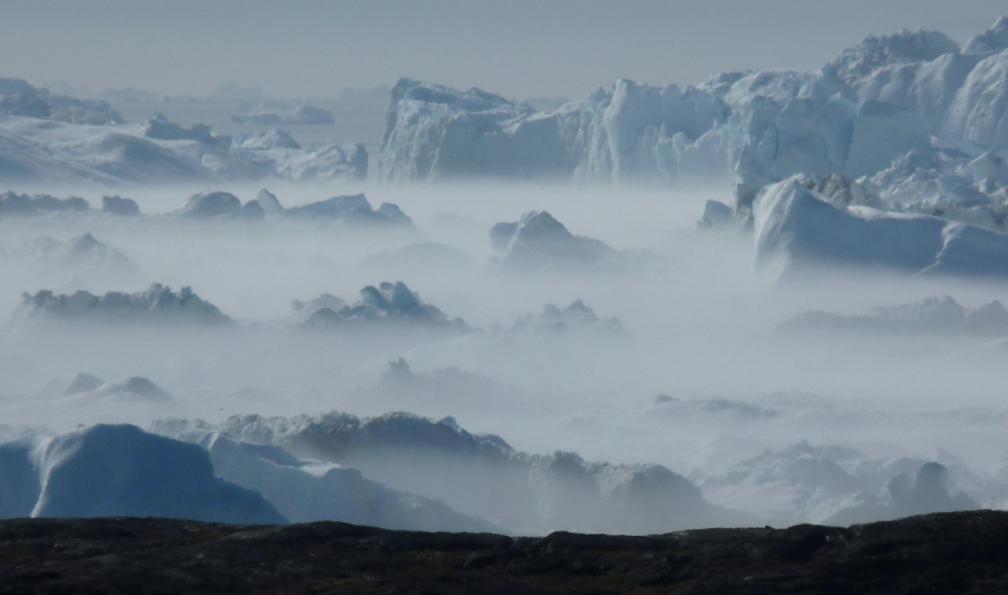 Icebergs et brume, Groenland. - Glaciers et icebergs de la Baie de Disko  - 7