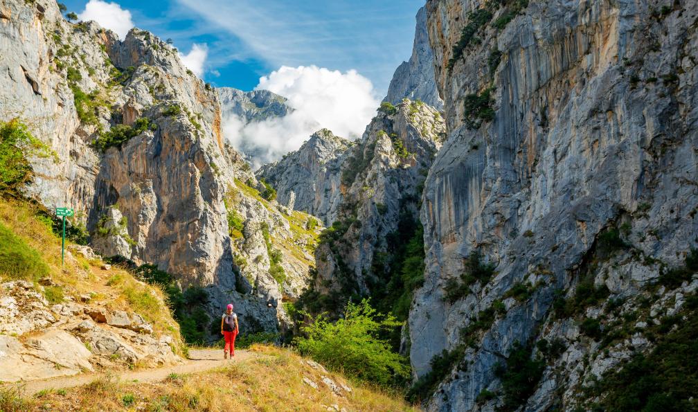 ttinu - Adobe Stock - Randonneuse sur le sentier à Ruta del Cares dans le parc national des Picos de Europa, Espagne  - De la mer aux Picos de Europa - 16