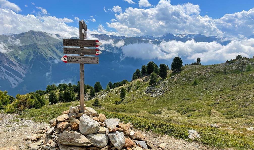 Eurfofun -  Signalétique des parcours de randonnée avec un superbe panorama sur les montagnes Bavaroises en Allemagne. - De la Bavière au Sud Tyrol - 2