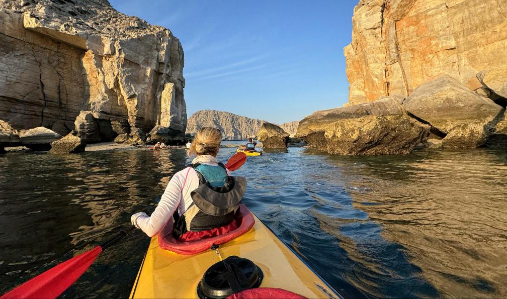 Kayak oman Trek et kayak au Musandam Rando-kayak Oman