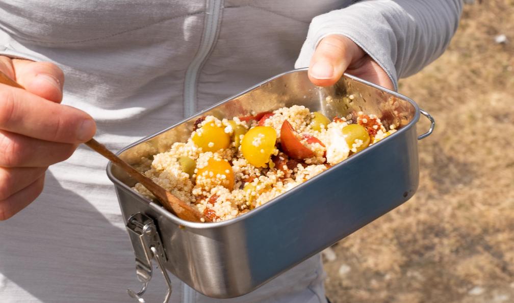 Crétois - Chloé - Salade de quinoa, repas préparé par un guide - Panorama des Ecrins - 11