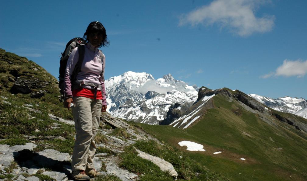 Mont Blanc depuis la crête du rocher du Vent, Beaufortain, Alpes France. - Le tour du Beaufortain - 10