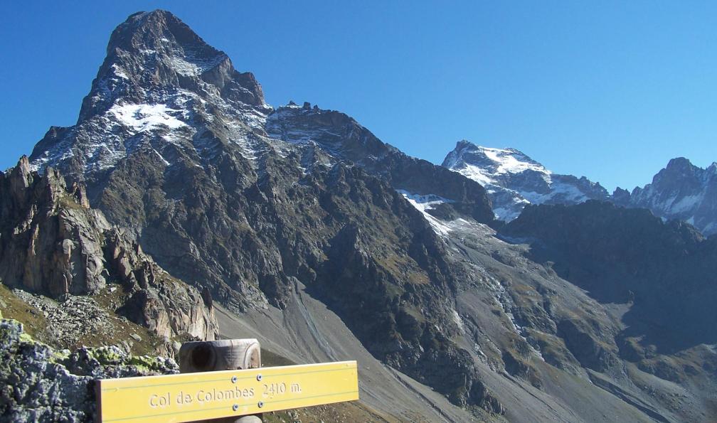 Panneau du col de Colombes, Valgaudemar, Ecrins, Alpes. - GR54 : Grand Tour des Ecrins - 10