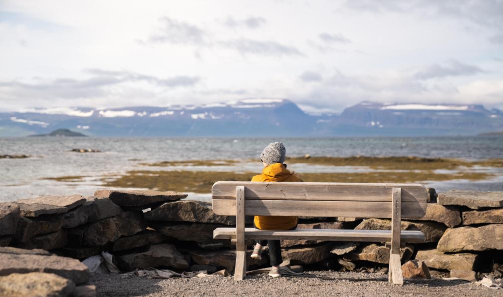Crétois - Chloé - Femme regardant l'horizon dans les fjords de l'Ouest en Islande - Irrésistibles rivages Islandais - 7