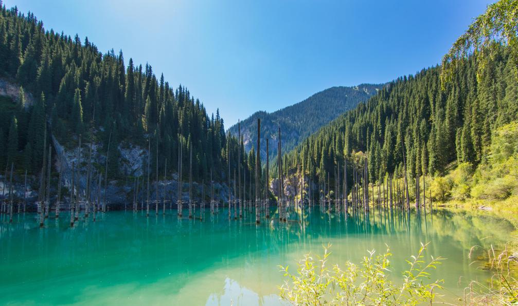 serikbaib - Adobe Stock - Lac de montagne entouré d'une forêt, Kaindy, Kazakhstan - Joyaux kazakhs & kirghizes : entre lacs et canyons - 6