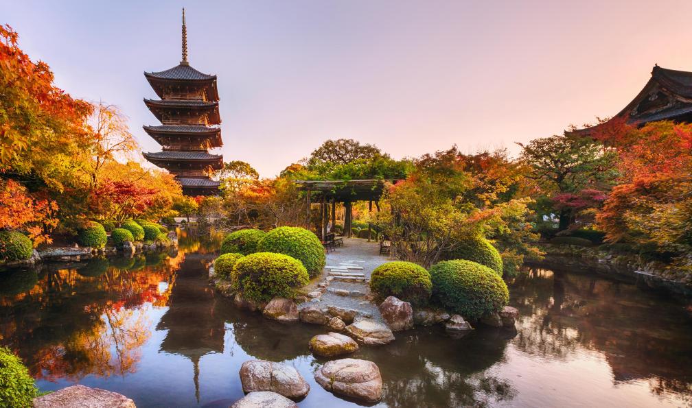 Hora - Nataliya - Adobe stock - Ancienne pagode en bois du temple Toji dans le jardin d'automne, Kyoto, Japon - Randonnées zen au Japon - 7