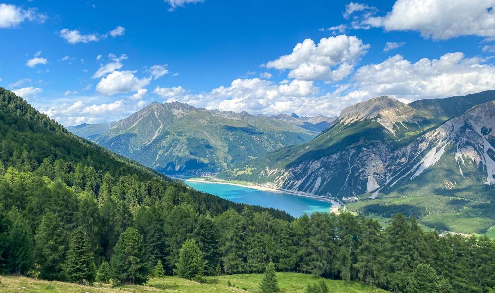 Eurofun - Vue panoramique sur le lac de Resia non loin de la station d'Haideralm en Italie. - De la Bavière au Sud Tyrol - 5
