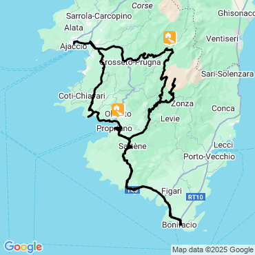 Itinéraire Trésors de la Corse du Sud