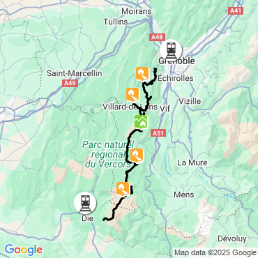 Itinéraire La traversée intégrale du Vercors