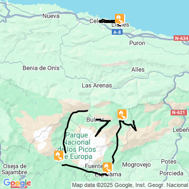 Itinéraire De la mer aux Picos de Europa