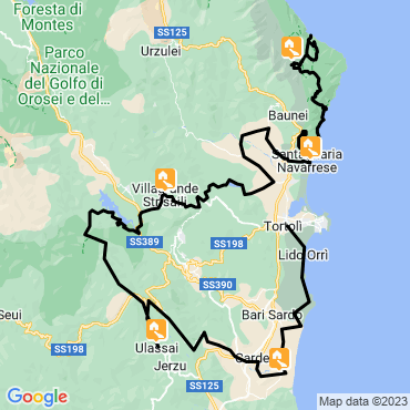 Itinéraire Vélo et rando en Sardaigne