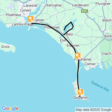 Itinéraire Paysages et côtes sauvages du Morbihan