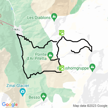 Itinéraire La couronne impériale et le Bishorn (4153 m)