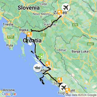 séjour croatie de zagreb à split