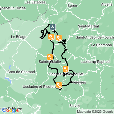 Itinéraire Les volcans d'Ardèche avec un âne
