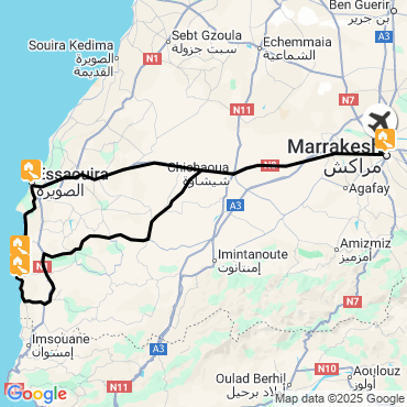 Itinéraire Balades océanes et médina fortifiée