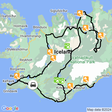 Itinéraire L'intégrale des Hautes Terres Islandaises