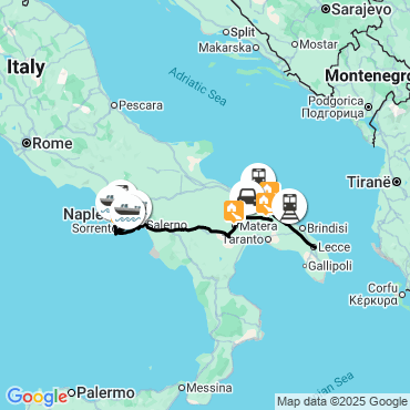 italie du sud en train