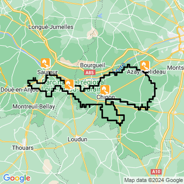 Itinéraire La Loire à vélo : de Saumur à Chinon