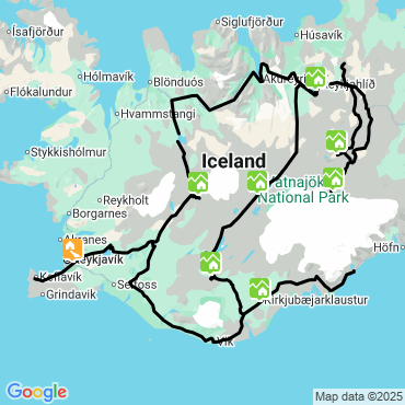 Itinéraire Exploration intégrale des hautes terres d'Islande