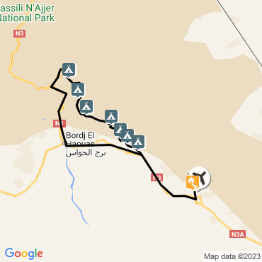 vallée d'iherir, tassili et guelta d'essendilène