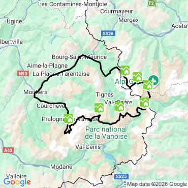 Itinéraire Alpes francaises raid alpes