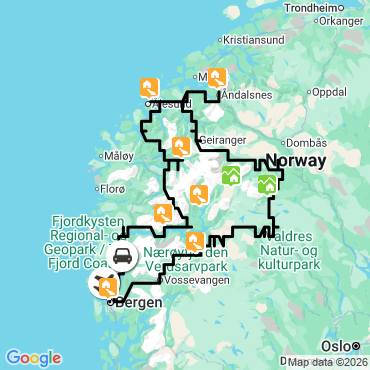 Itinéraire Randonnées au coeur des fjords