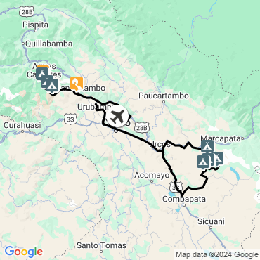 Itinéraire Treks du Chemin de l'Inca et de l'Ausangate