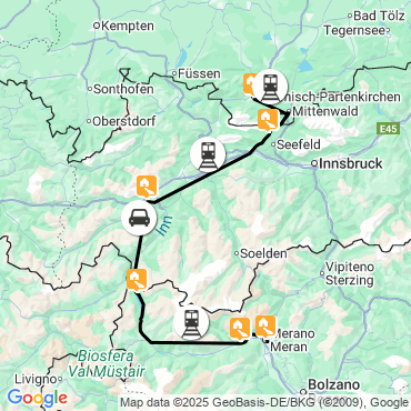 Itinéraire De la Bavière au Sud Tyrol