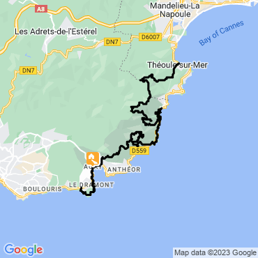 Itinéraire Week-end rando dans l'Estérel