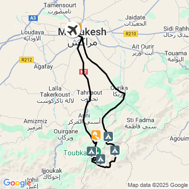 Itinéraire La haute route du Toubkal
