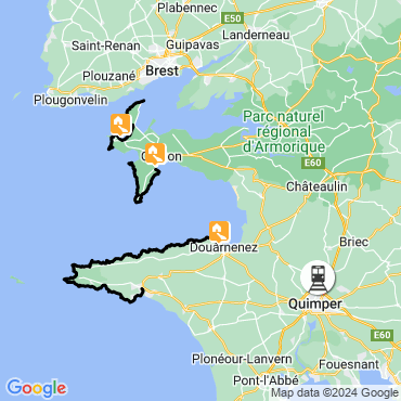 Itinéraire Côtes sauvages du Finistère