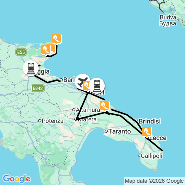 les pouilles de nord au sud