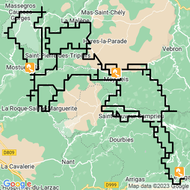 Itinéraire Cévennes et Gorges du Tarn à vélo
