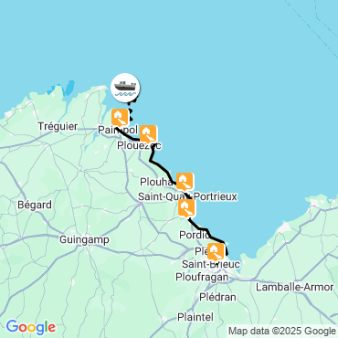 Itinéraire De Saint-Brieuc à l'île de Bréhat