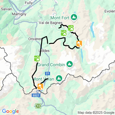 Itinéraire Autour des Grands Combins