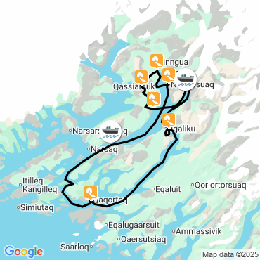 Itinéraire De fermes en fjords, itinérance sud-groenlandaise