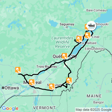 circuit autotour montréal fleuve saint laurent saguenay
