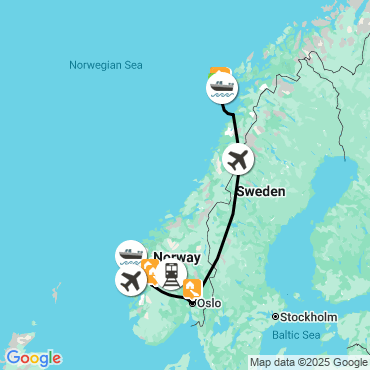 Itinéraire Des fjords aux Lofoten