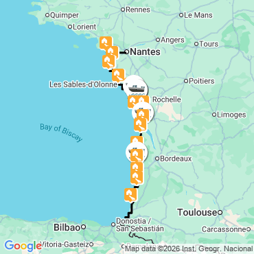 Itinéraire La Vélodyssée à la carte