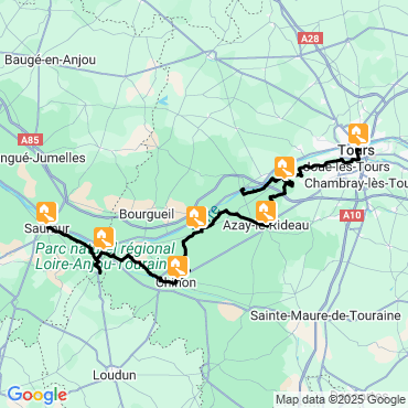 Itinéraire La Loire à vélo en famille de Tours à Saumur