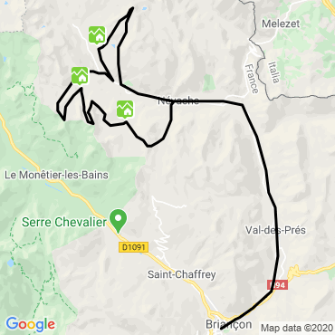 Itinéraire Randonnée dans la Clarée