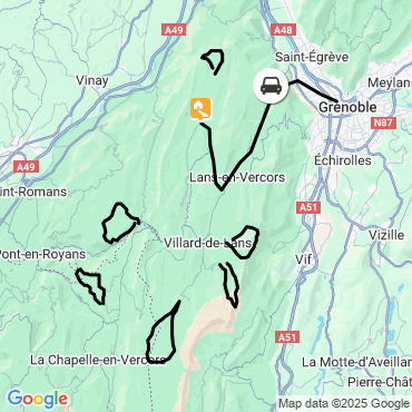 Itinéraire Crêtes et sommets du Vercors