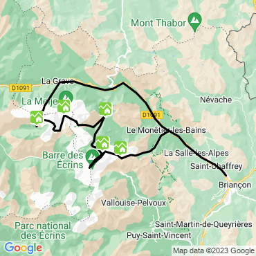 Itinéraire La haute route des Ecrins à ski