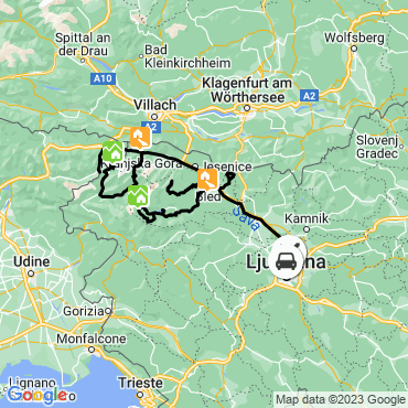 Itinéraire Lacs et montagnes de Slovénie